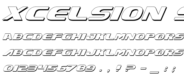 Xcelsion Shadow Italic police